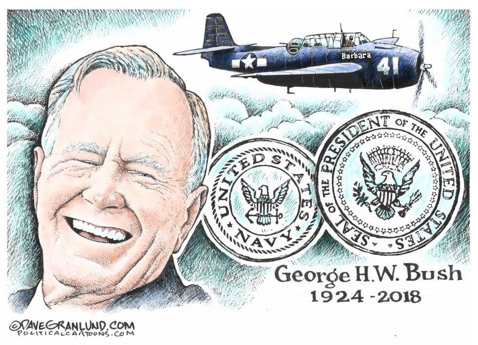  GEORGE H W BUSH TRIBUTE by Dave Granlund