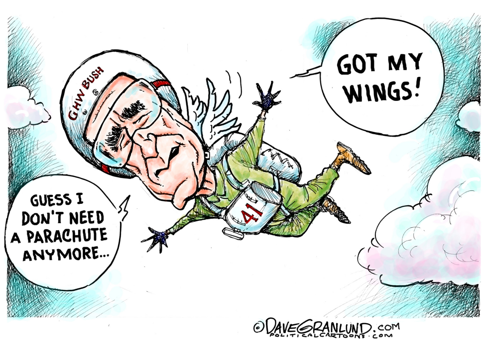  GEORGE H W BUSH WINGS by Dave Granlund