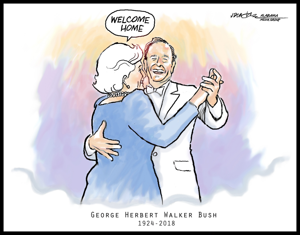 Welcome home George Bush