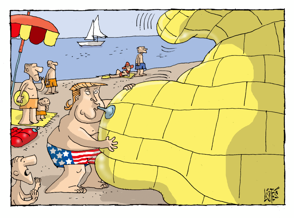Trump at a beach