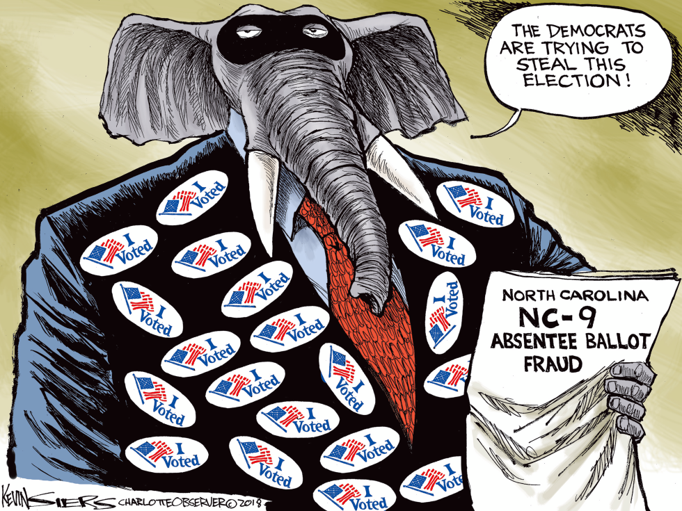 Republican elephant accuses Democrats amid NC-9 absentee ballot fraud probe