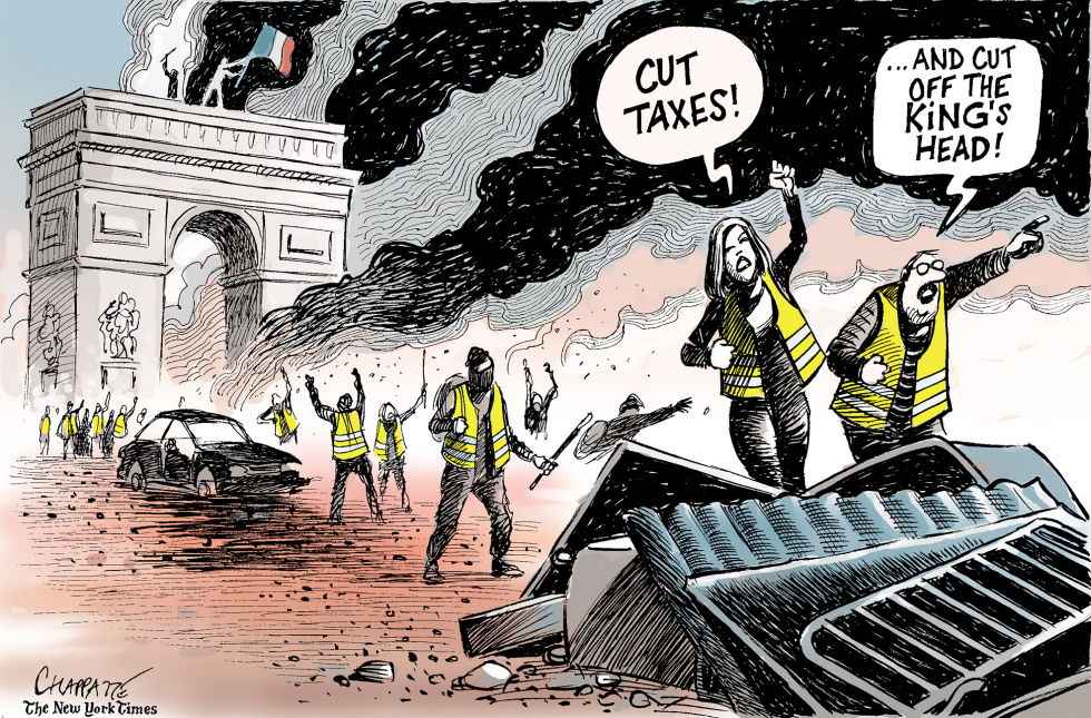  FRENCH PROTESTS by Patrick Chappatte