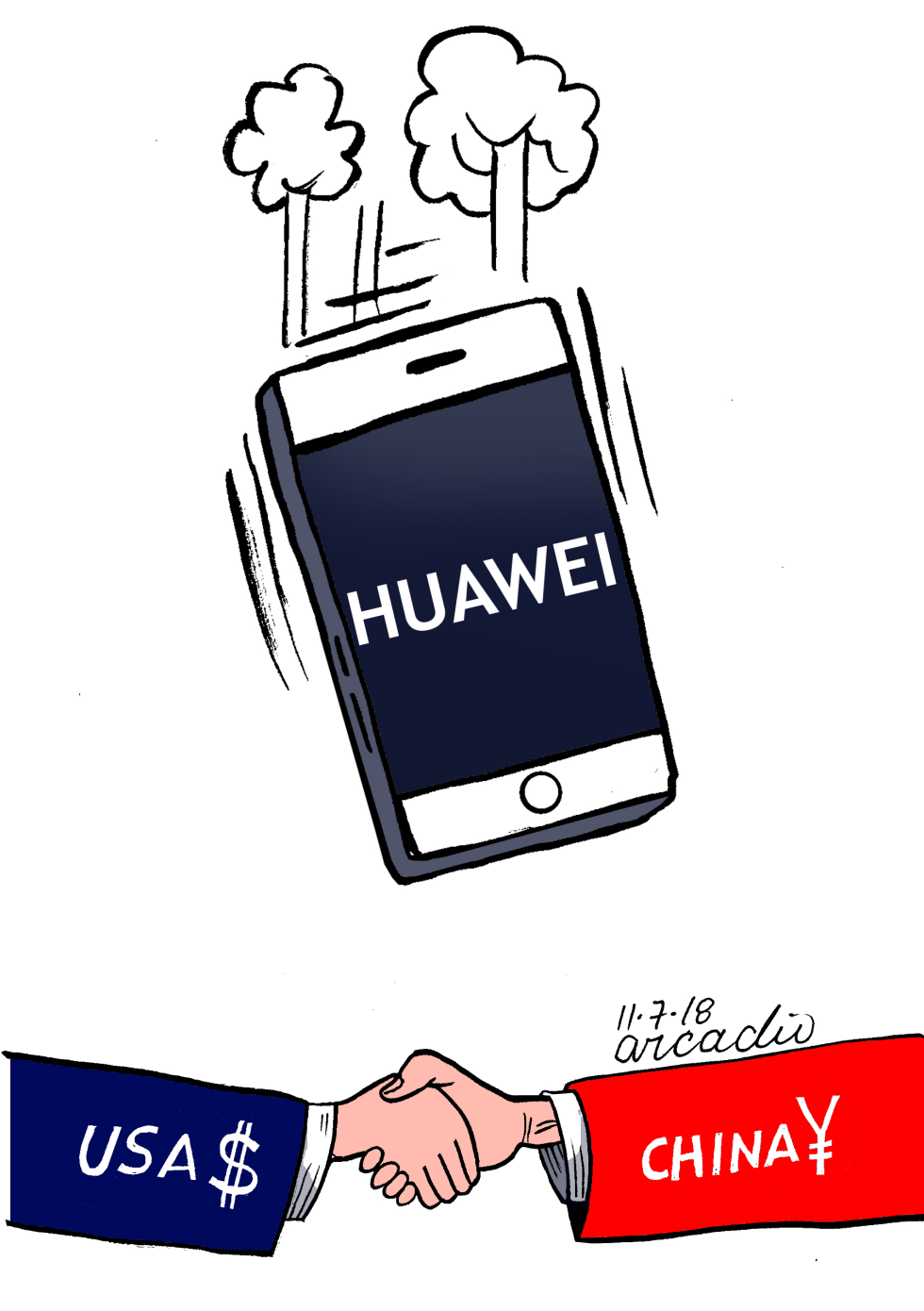 El arresto de Ejecutivo de Huawei