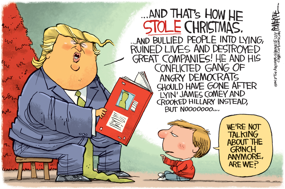  TRUMP AND THE GRINCH by Rick McKee