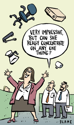 MULTI TASKING AT THE OFFICE by Chris Slane