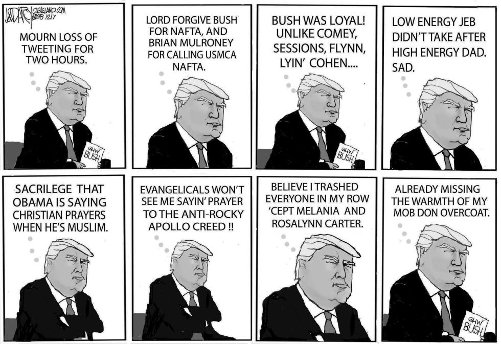Trump at Bush Memorial