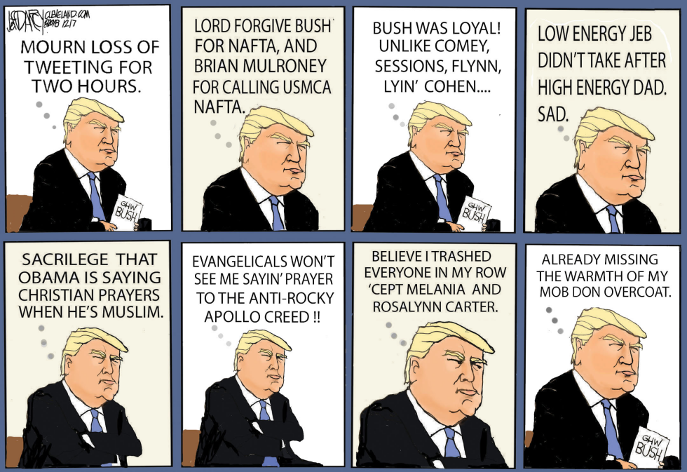 Trump on Bush Memorial