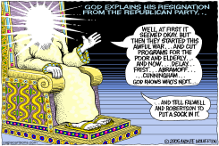 GOD QUITS REPUBLICAN PARTY by Monte Wolverton