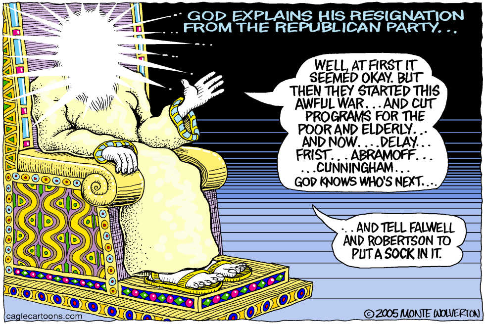 God Quits Republican Party COLOR