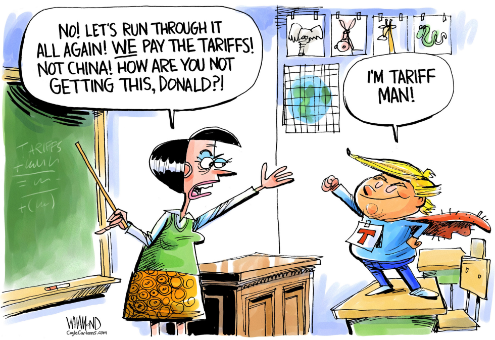  TRUMP TARIFF MAN by Dave Whamond