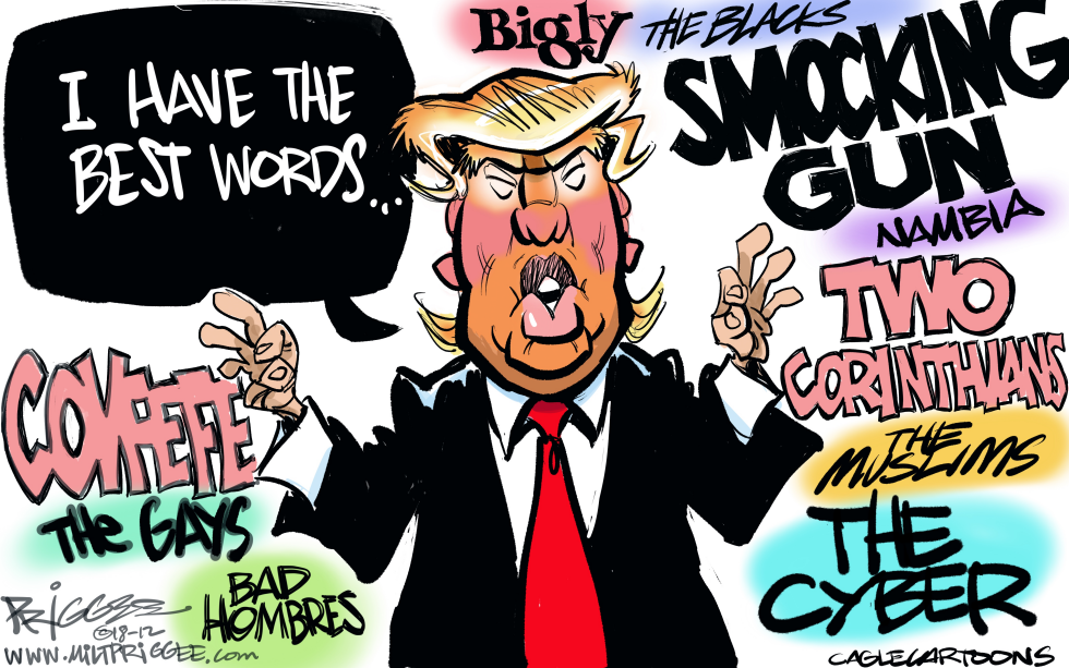  TRUMP WORDS by Milt Priggee