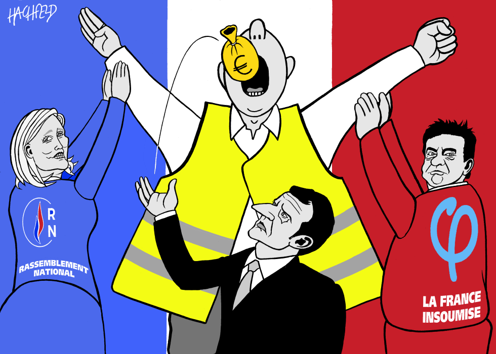 Yellow Vests right left middle