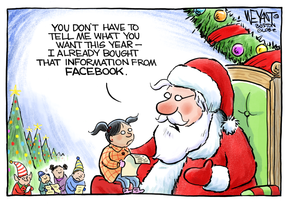  SANTA'S LITTLE FACEBOOK HELPER by Christopher Weyant