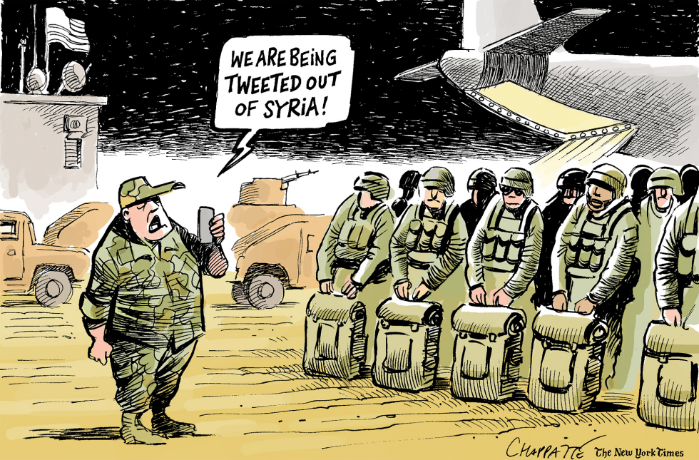  RETREAT FROM SYRIA by Patrick Chappatte