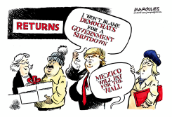 THE WALL AND THE GOVERNMENT SHUTDOWN by Jimmy Margulies