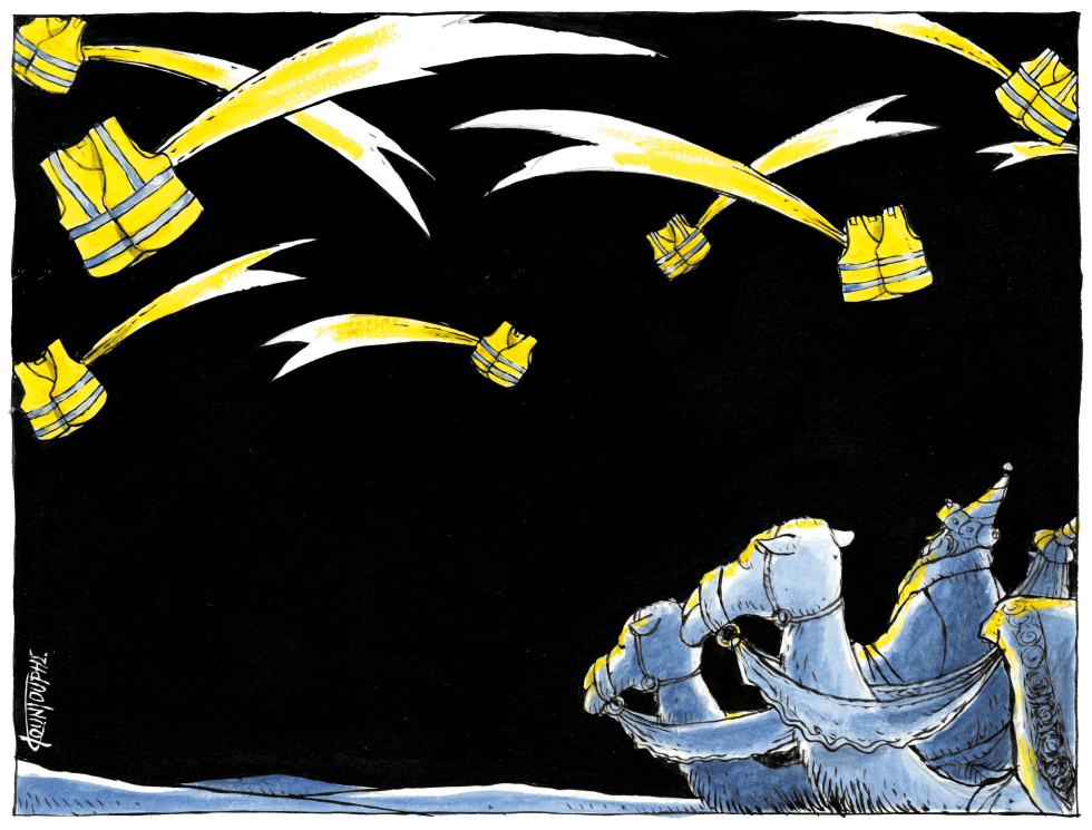Three Magi and Yellow Vests