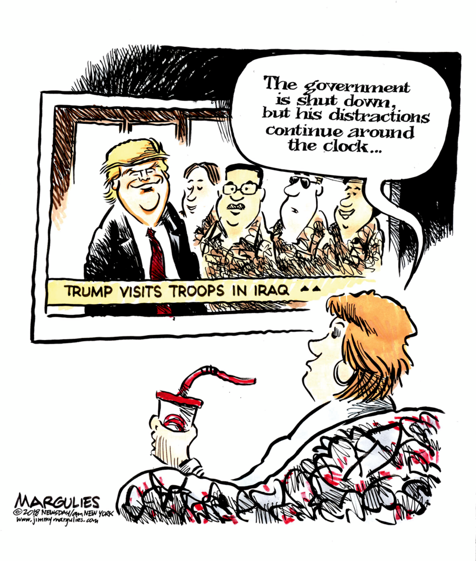 Trump visits the troops