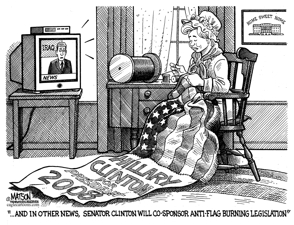 Hillary Clinton Co-Sponsors Anti-Flag Burning Bill