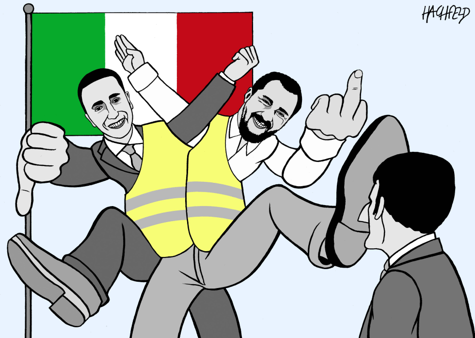 Italians against Macron