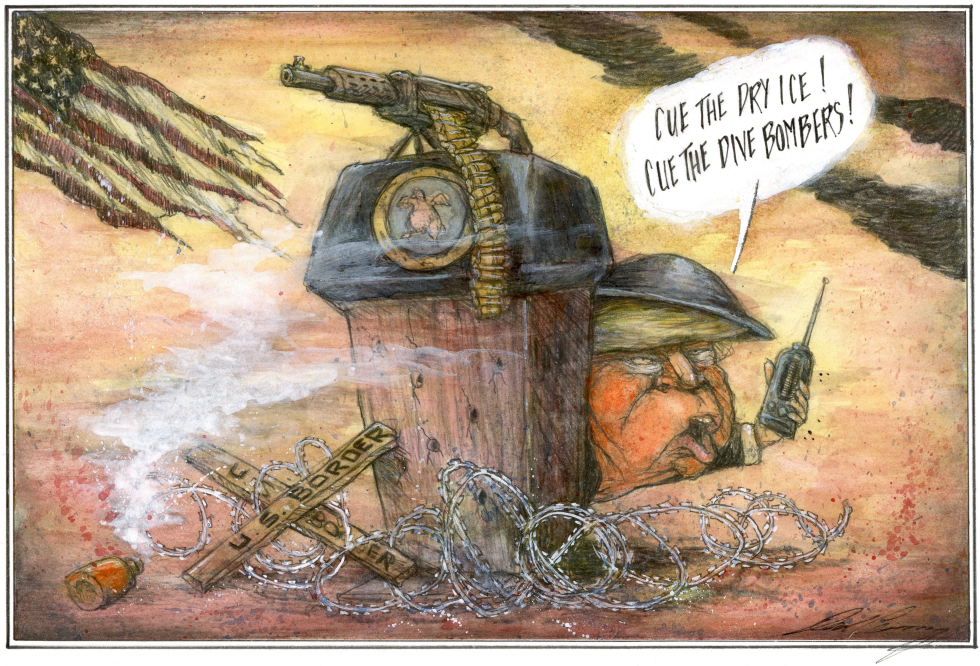 Donald Trump on border patrol