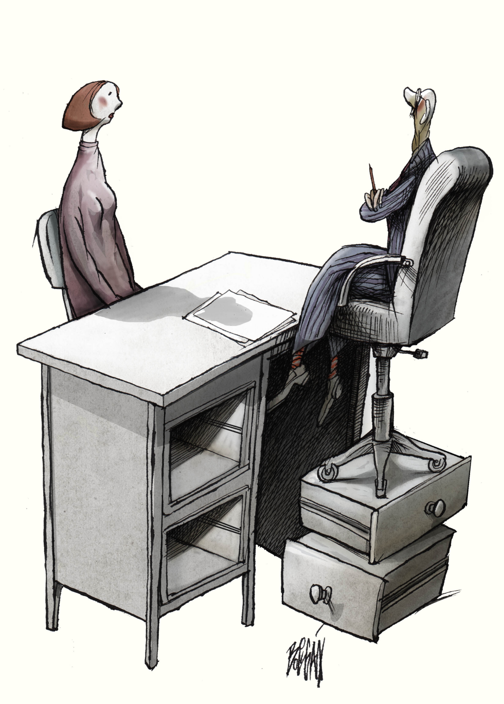  SEXISM IN THE WORKPLACE by Angel Boligan