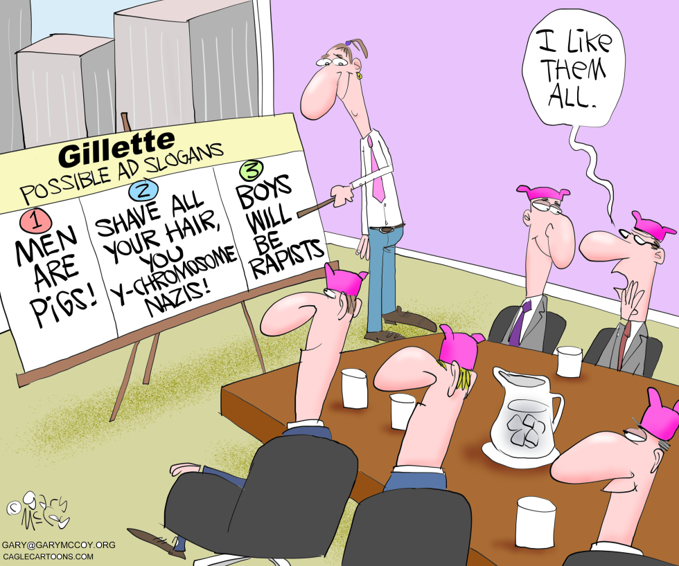  GILLETTE BASHES MEN by Gary McCoy