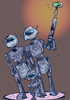 ROBOT FAMILY by Oguz Gurel
