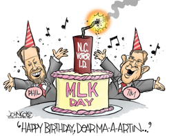 LOCAL NC NC LEGISLATURE AND MLK DAY by John Cole