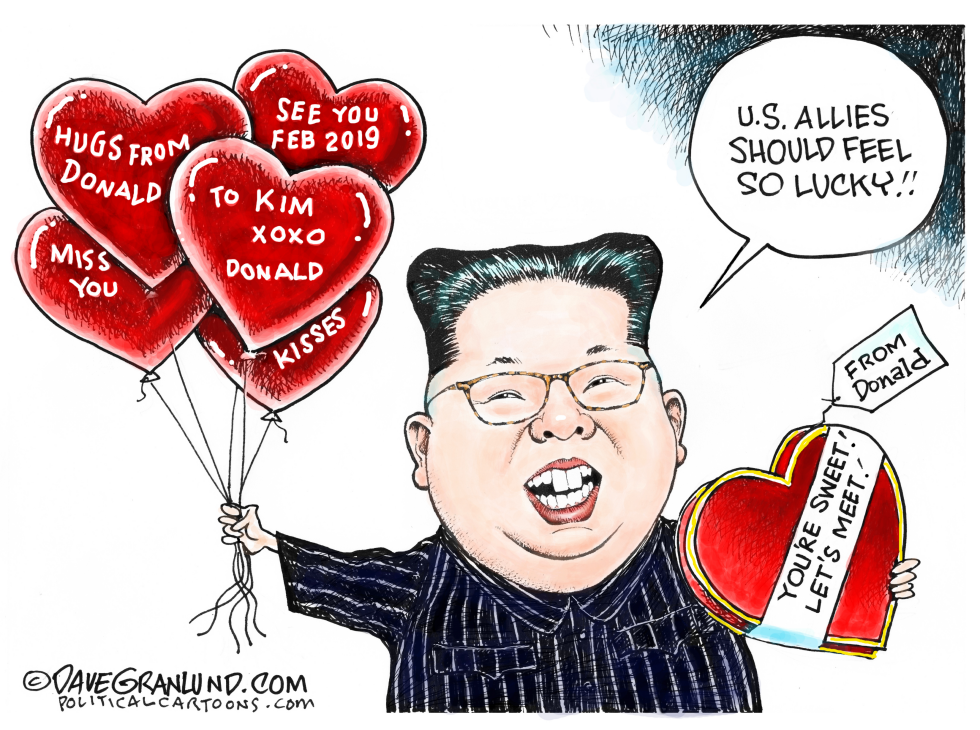  TRUMP AND KIM MEET FEB 2019 by Dave Granlund