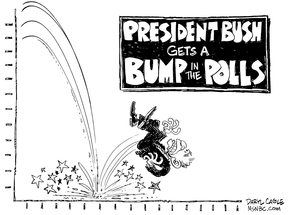  BUMP IN THE POLLS by Daryl Cagle