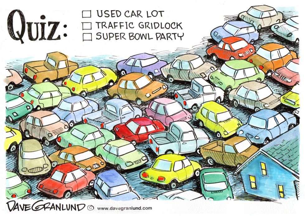  SUPER BOWL TRAFFIC by Dave Granlund