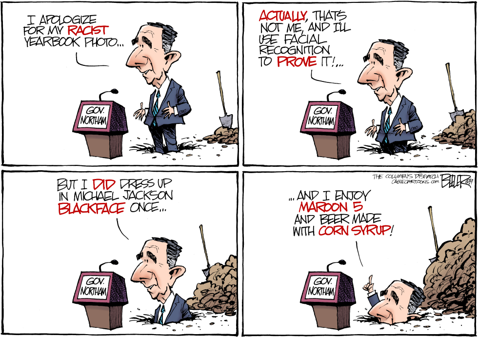  RALPH NORTHAM SPEECH by Nate Beeler