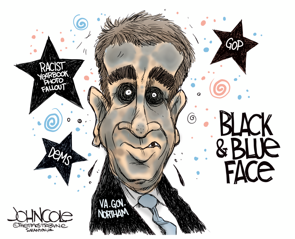 Northam Black and Blue Face