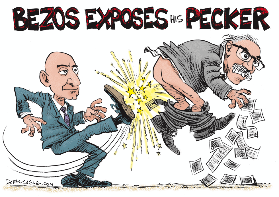  BEZOS EXPOSES HIS PECKER by Daryl Cagle