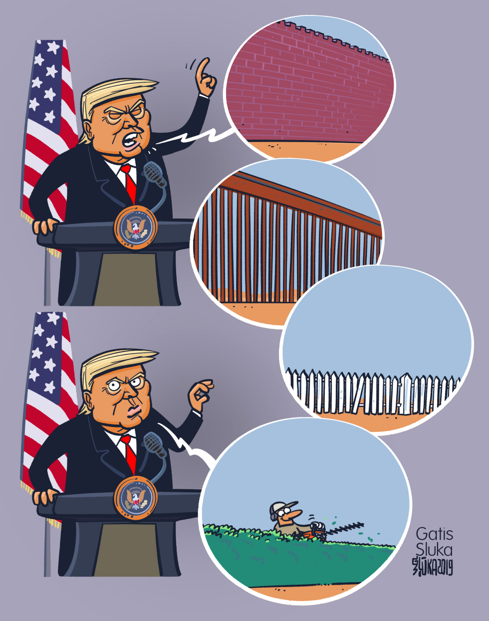 Wall or hedge