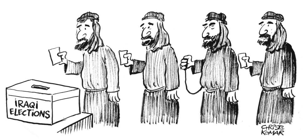 Iraqi elections - B&W