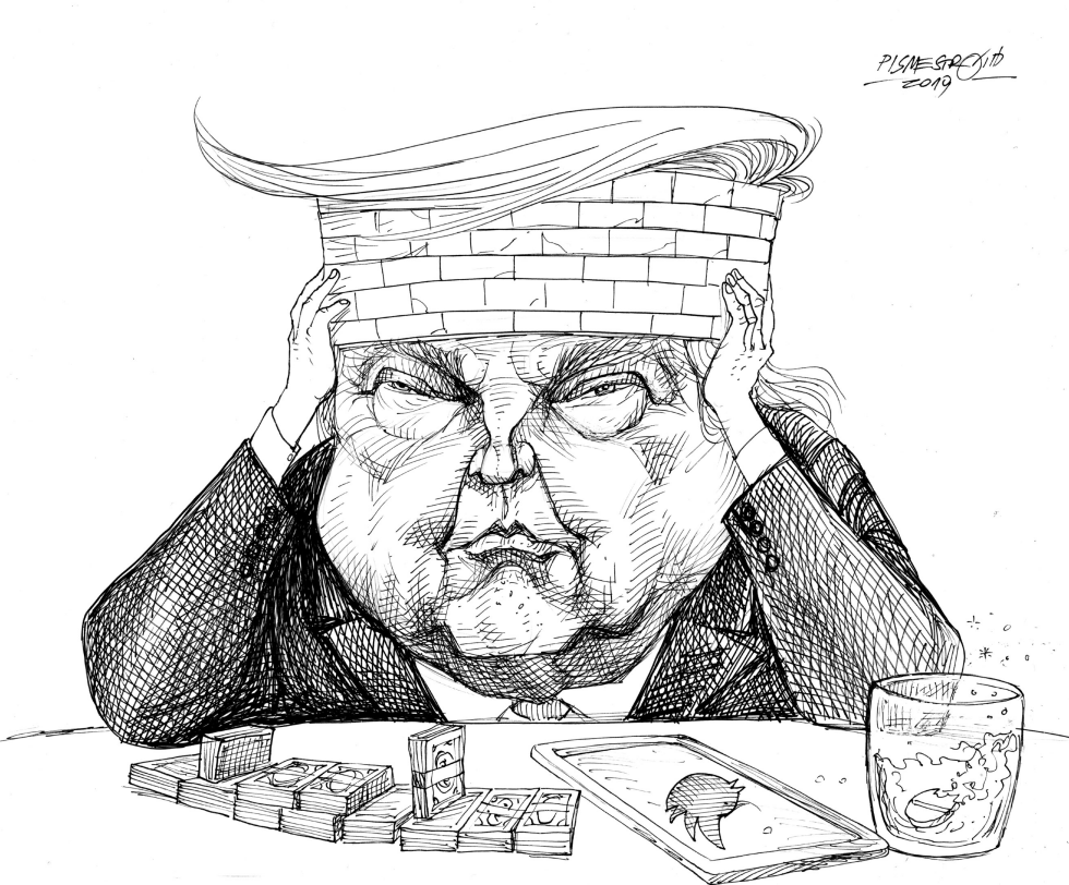  TRUMPS HEADACHE WRAP by Petar Pismestrovic