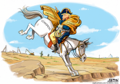 EMPEROR TRUMP RIDES BUCKING CONGRESS by R.J. Matson