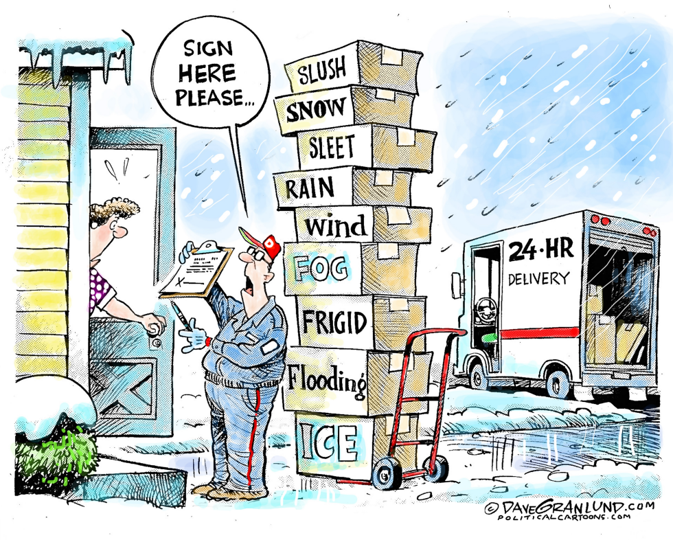  WEATHER MIX DELIVERY by Dave Granlund