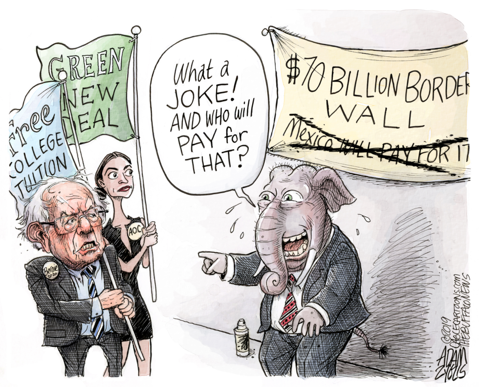  BERNIE AND AOC by Adam Zyglis