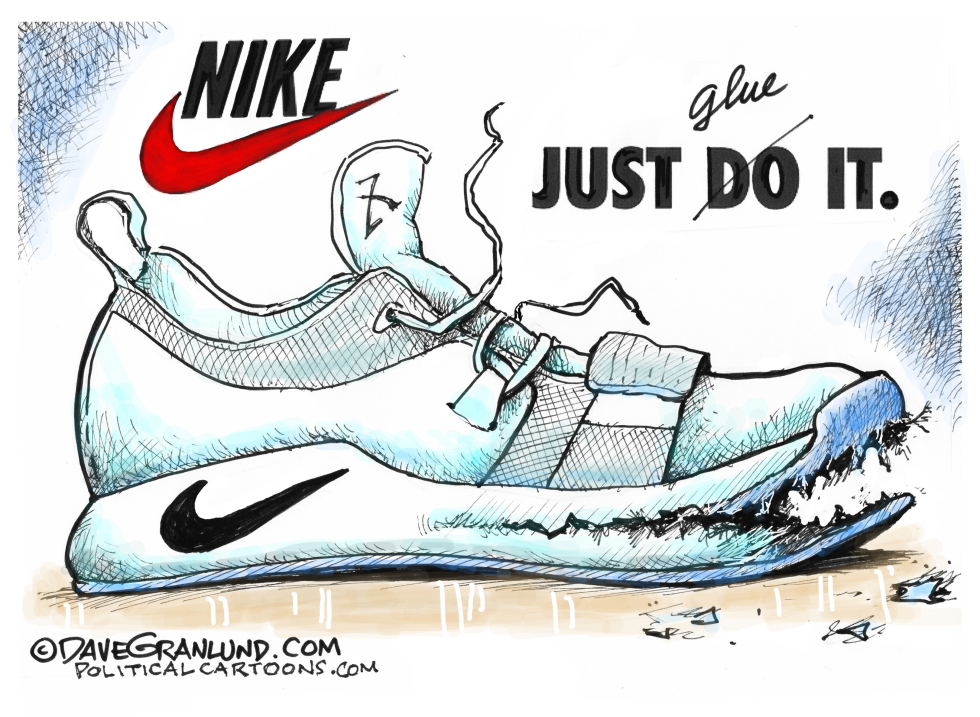  NIKE SHOE FAIL by Dave Granlund