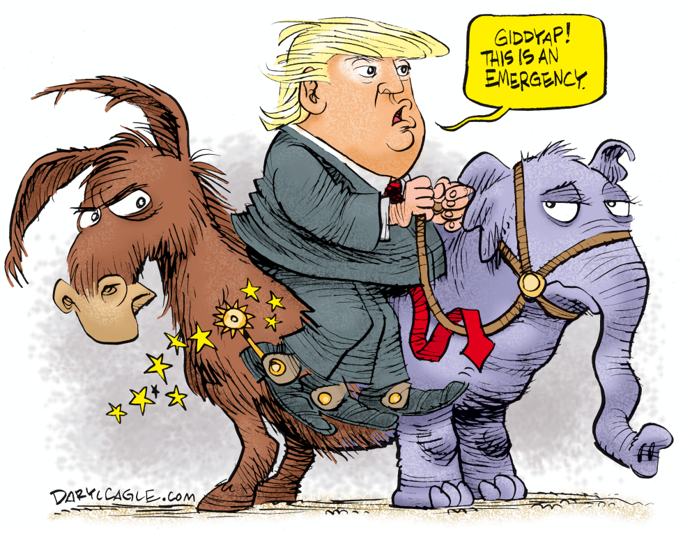  TRUMP EMERGENCY RIDE by Daryl Cagle