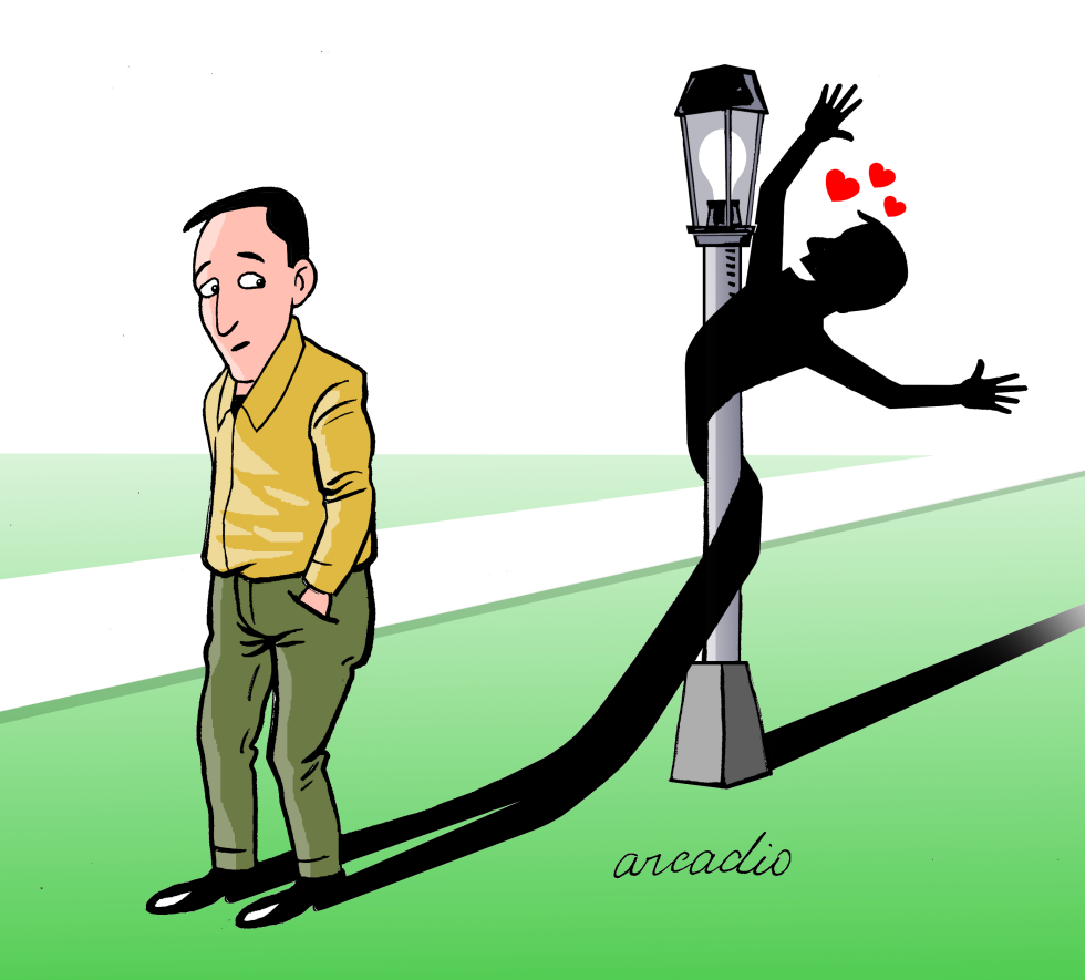 The shadow is falling in love