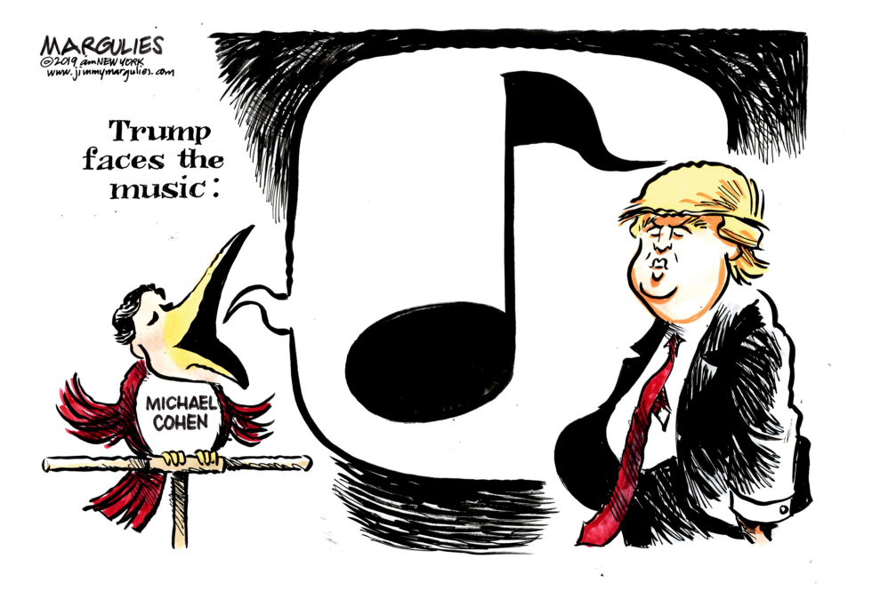 Trump faces the music