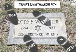 TRUMP DESECRATES OTTO WARMBIER by Jeff Darcy