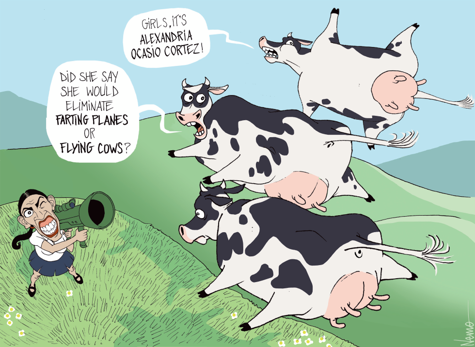 AOC VS FARTING COWS