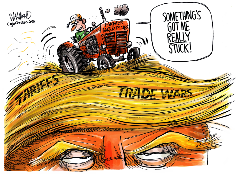  FARMERS IN DEEP TRUMP by Dave Whamond