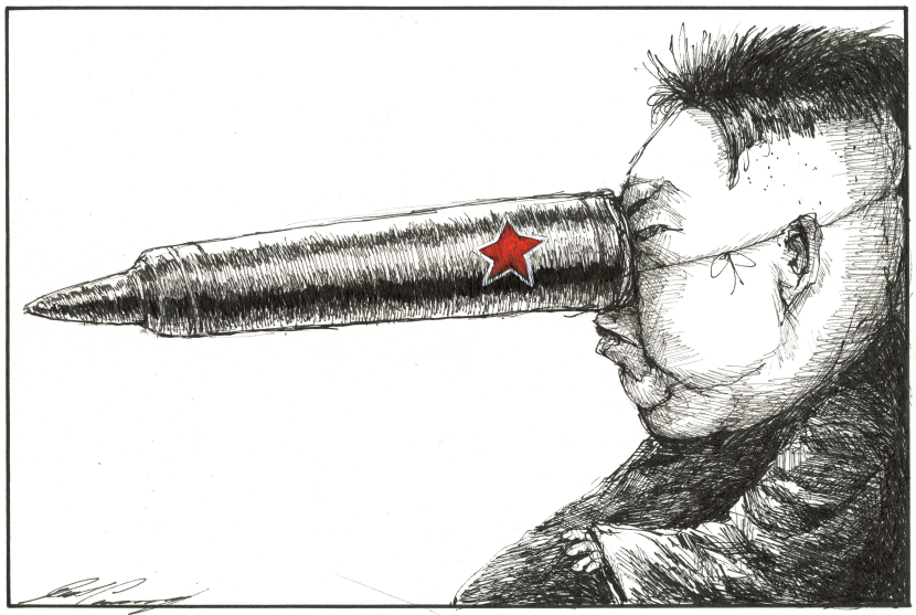 Kim Jong Un wears a missile