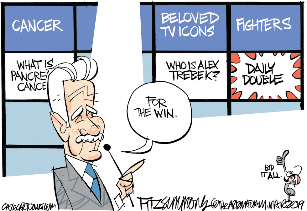  ALEX TREBEK by David Fitzsimmons