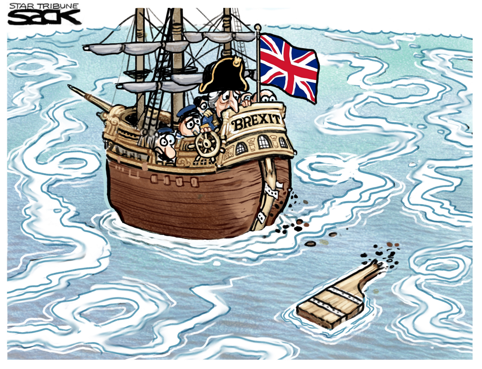  RUDDERLESS BREXIT by Steve Sack